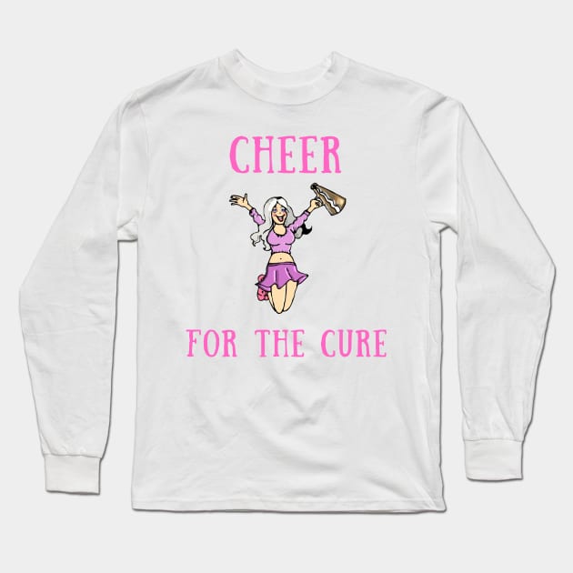 Cheer for the cure Long Sleeve T-Shirt by IOANNISSKEVAS